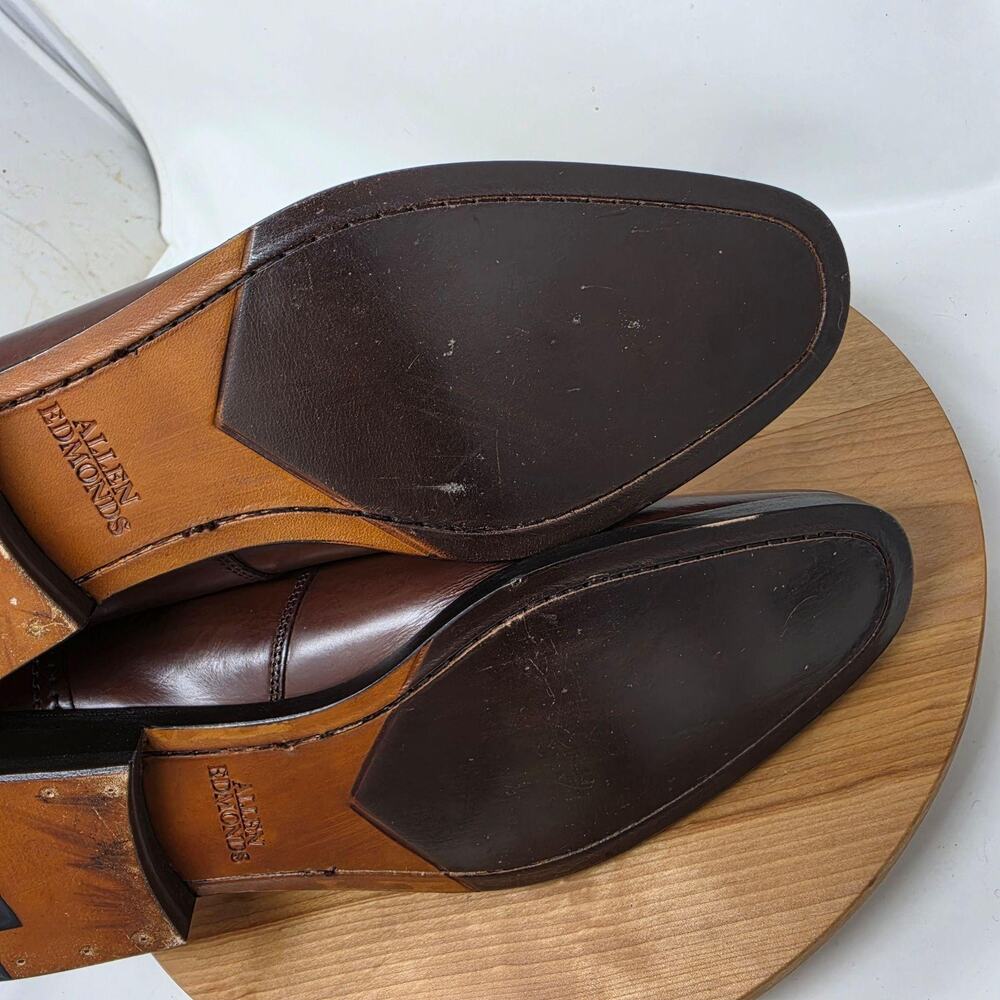 Allen Edmonds Shoe Men 11 D Siena Penny Loafers Brown Leather Slip On Dress Work - Picture 6 of 9